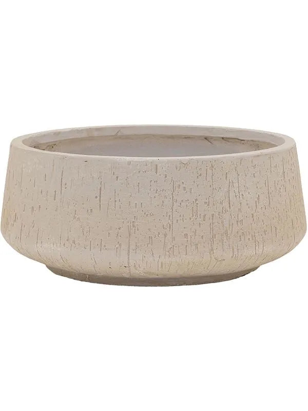 Baq Raindrop Plant Pot 19cm Height 37cm Dia Bowl Beige