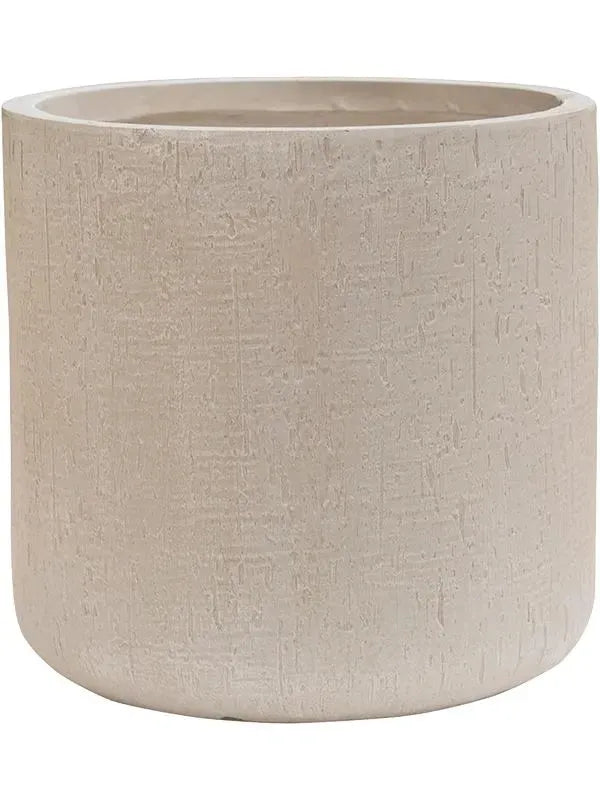 Baq Raindrop Plant Pot 32cm Height 29cm Dia Cylinder Beige