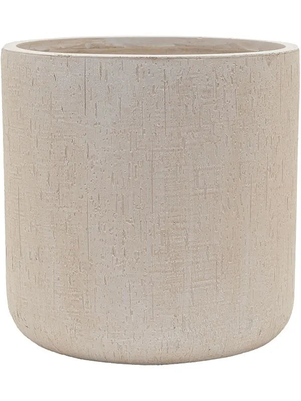 Baq Raindrop Plant Pot 41cm Height 37cm Dia Cylinder Beige