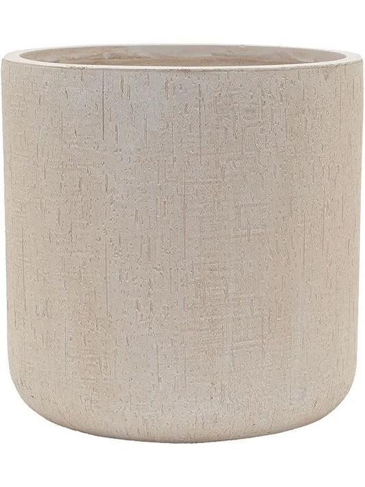 Baq Raindrop Plant Pot 41cm Height 37cm Dia Cylinder Beige