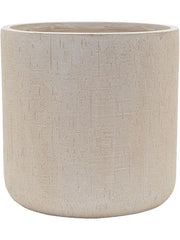 Baq Raindrop Plant Pot 41cm Height 37cm Dia Cylinder Beige