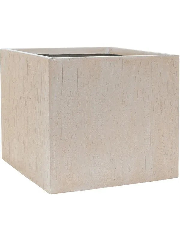 Baq Raindrop Plant Pot 45cm Height 44cm Dia Cube Beige