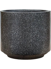 Baq Terrazzo Plant Pot 32cm Height 35cm Dia Cylinder Black