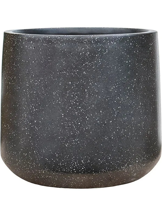 Baq Terrazzo Plant Pot 42cm Height 44cm Dia Darcy Black
