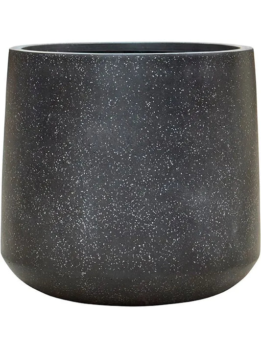 Baq Terrazzo Plant Pot 52cm Height 53cm Dia Darcy Black
