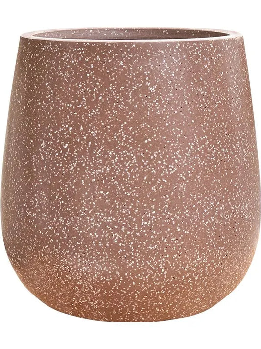 Baq Terrazzo Plant Pot 56cm Height 45cm Dia Balloon Mocha