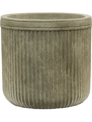 Baq Vertical Rib Plant Pot 24cm Height 19cm Dia Cylinder Green