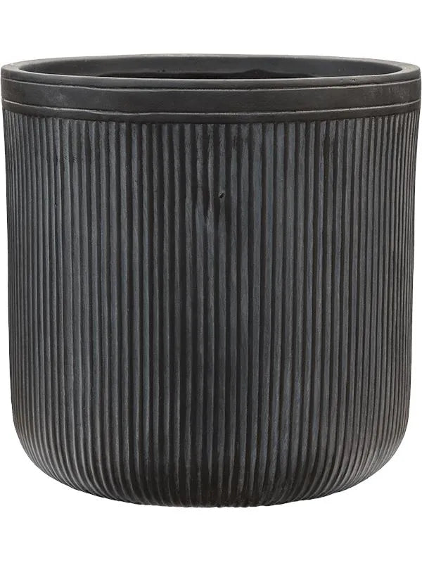 Baq Vertical Rib Plant Pot 40cm Height 36cm Dia Cylinder Anthracite