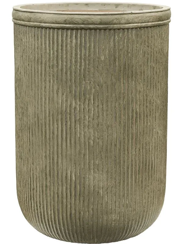 Baq Vertical Rib Plant Pot 65cm Height 41cm Dia Cylinder Green