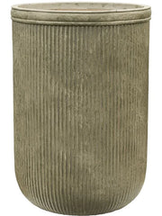 Baq Vertical Rib Plant Pot 65cm Height 41cm Dia Cylinder Green