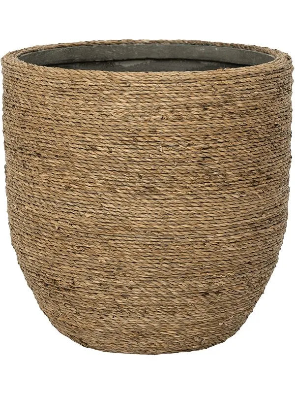 Bohemian Plant Pot 26cm Height 24cm Dia Cody M Straw Grass