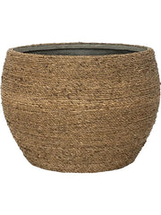 Bohemian Plant Pot 35cm Height 46cm Dia Abby L Straw Grass