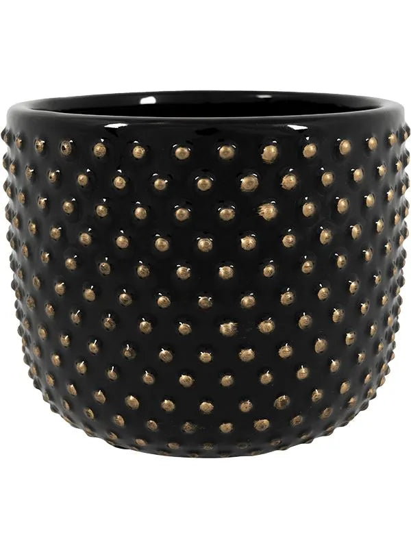 Bolino Plant Pot 15cm Height 15cm Dia Pot Shiny Black