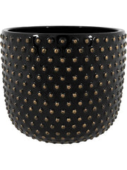 Bolino Plant Pot 21cm Height 21cm Dia Pot Shiny Black