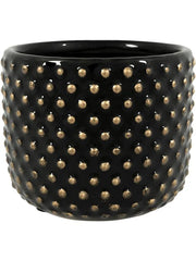 Bolino Plant Pot 8cm Height 6cm Dia Pot Shiny Black