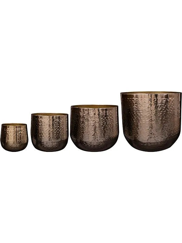 Carly Plant Pot 40cm Height cm Dia Pot Gold (set of 4)
