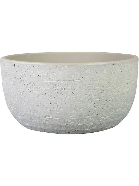 Cas Plant Pot 13cm Height 25cm Dia Bowl Cool Grey