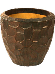 Cascara Plant Pot 50cm Height 45cm Dia Couple Relief Sepia