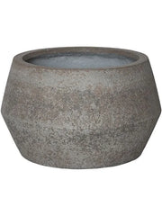 Cement & Stone Plant Pot 32cm Height 38cm Dia Harley Low L, Dioriet Grey