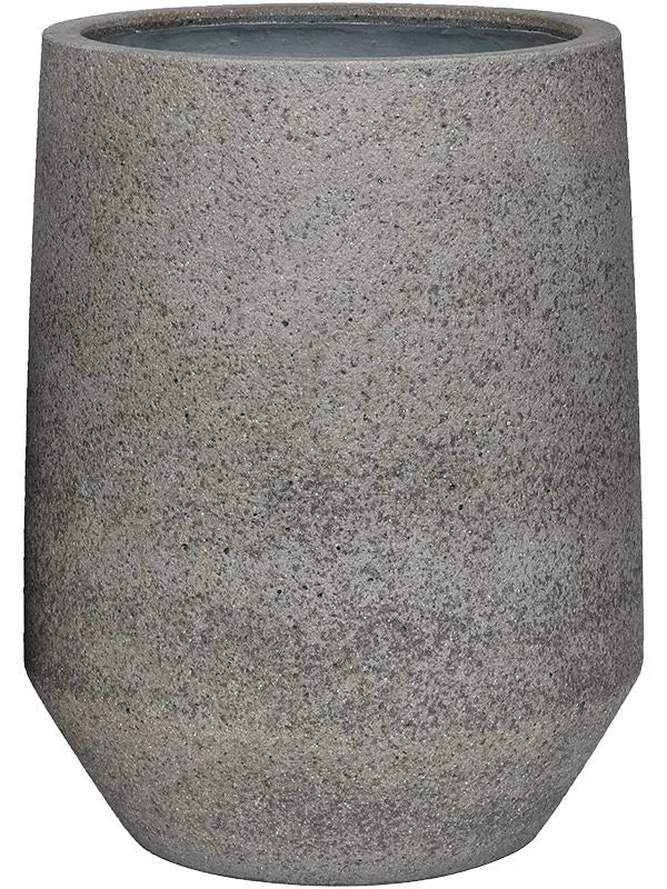 Cement & Stone Plant Pot 48cm Height 30cm Dia Harith High S, Dioriet Grey