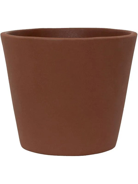 Ceramic Plant Pot 11cm Height 11cm Dia Inez S Peacan Brown