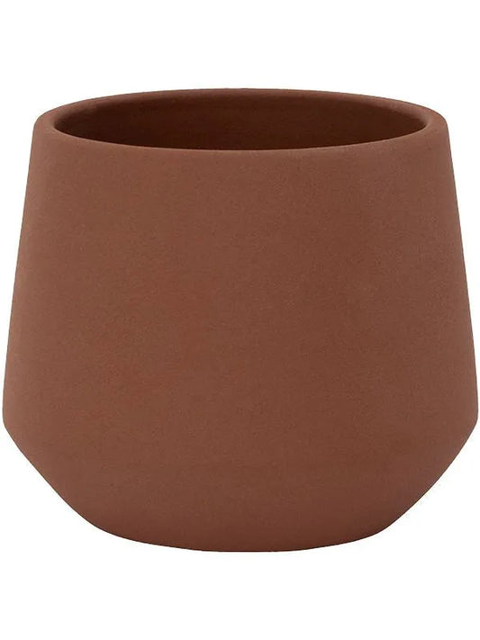 Ceramic Plant Pot 11cm Height 8.5cm Dia Julia XS Peacan Brown