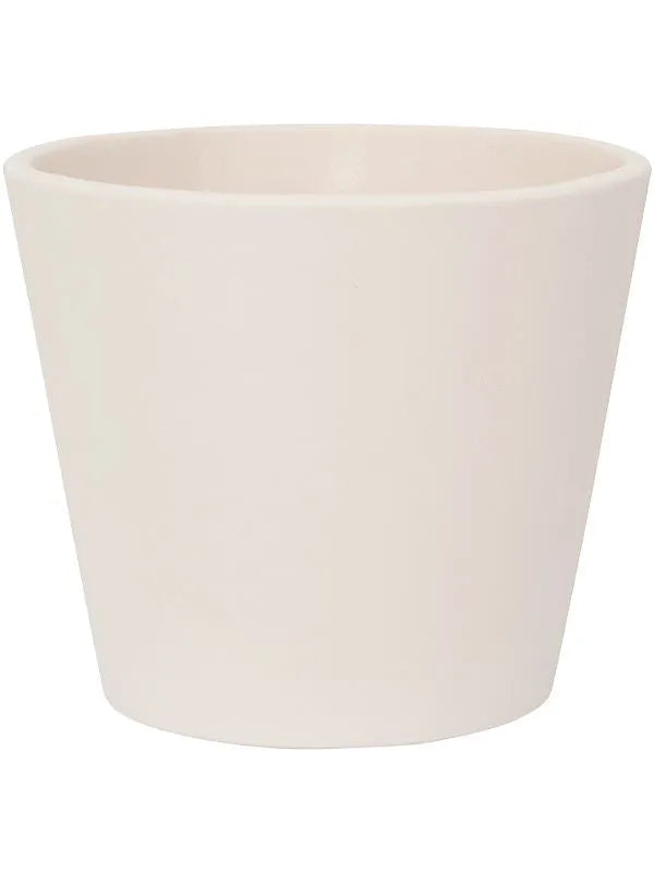 Ceramic Plant Pot 15cm Height 15cm Dia Inez L Vanilla White