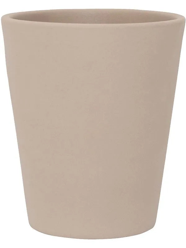 Ceramic Plant Pot 16cm Height 11cm Dia Rosa M Funghi Beige