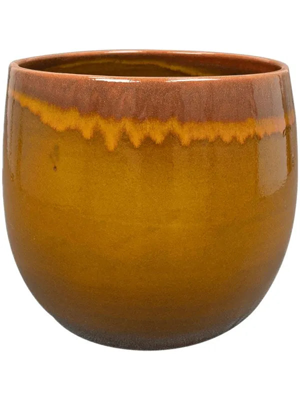 Charlotte Plant Pot 26cm Height 23cm Dia Pot Ochre