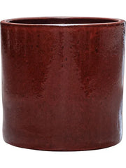 Cylinder Plant Pot 30cm Height 26cm Dia Pot Deep Red