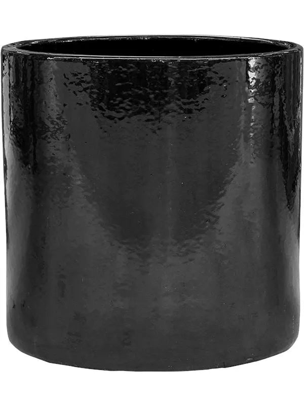 Cylinder Plant Pot 40cm Height 35cm Dia Pot Black