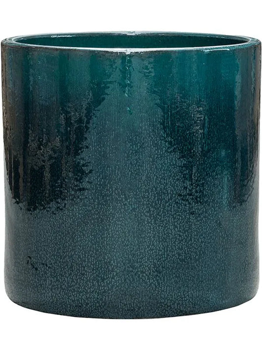 Cylinder Plant Pot 40cm Height 35cm Dia Pot Ocean Blue