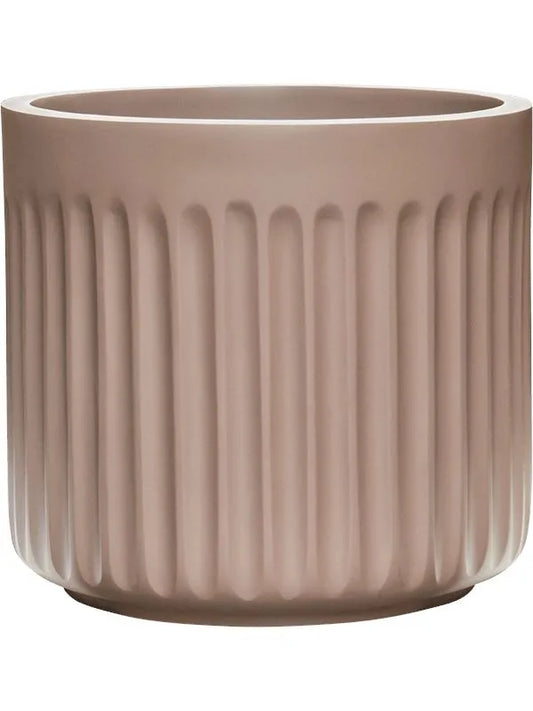 Doric Natural Plant Pot 31.5cm Height 31cm Dia Cylinder Cedar Grey
