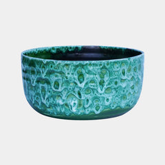 Emerald Reactive Glaze Bowl 12.5cm Height 25cm Dia