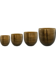 Fabio Plant Pot 42cm Height cm Dia Pot Brass Antique (set of 4)