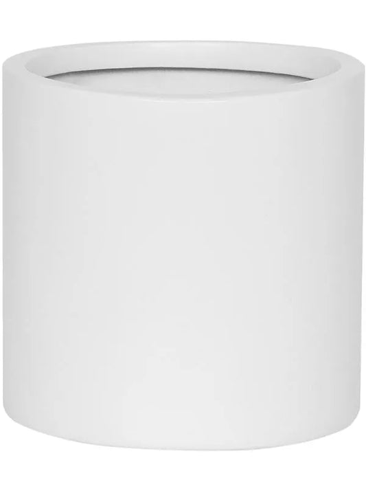Fiberstone Plant Pot 15cm Height 14cm Dia Puk S Matt white