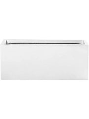 Fiberstone Plant Pot 20cm Height 18cm Dia Balcony S Glossy White