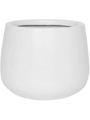 Fiberstone Plant Pot 22cm Height 18cm Dia Kevan M Matt white