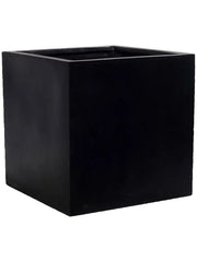 Fiberstone Plant Pot 30cm Height 24cm Dia Block S Black