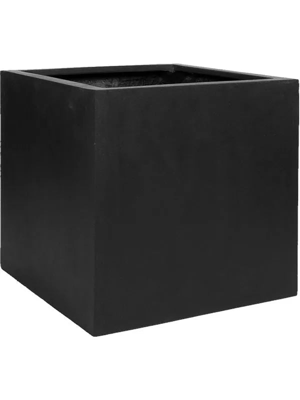 Fiberstone Plant Pot 40cm Height 38cm Dia Block M Black