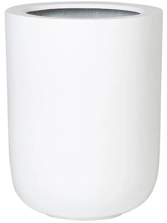 Fiberstone Plant Pot 44cm Height 26cm Dia Dice L Glossy White