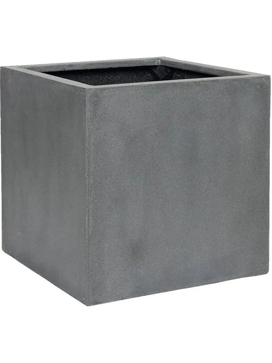 Fiberstone Plant Pot 50cm Height 45cm Dia Block L Grey