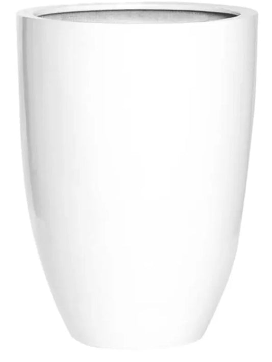 Fiberstone Plant Pot 55cm Height 38cm Dia Ben L Glossy white