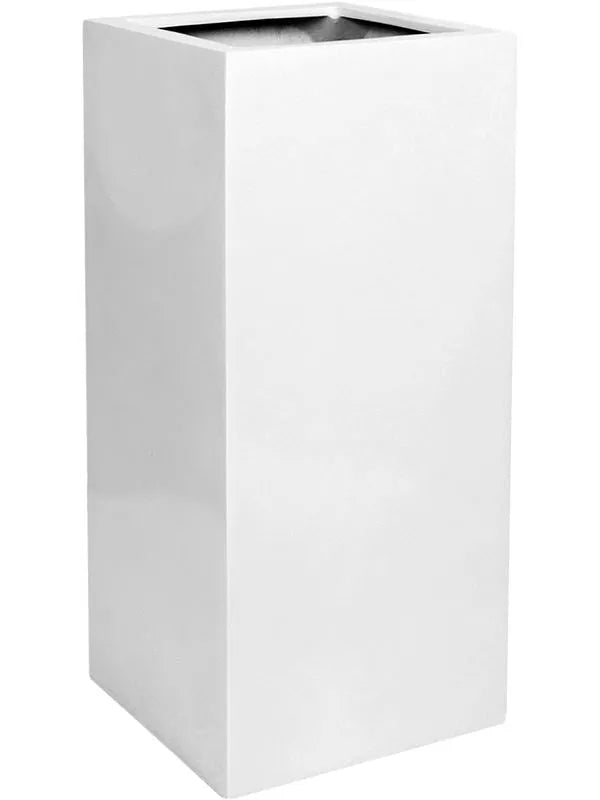 Fiberstone Plant Pot 60cm Height 29cm Dia Bouvy M Glossy White