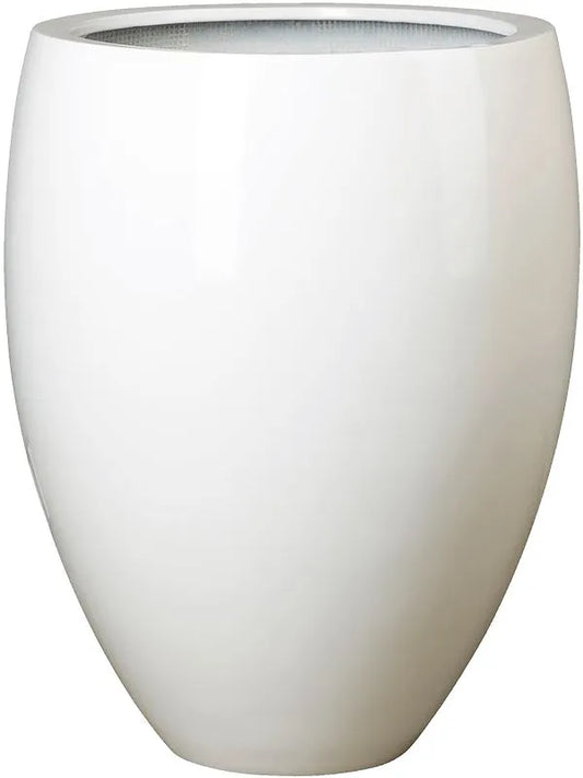 Fiberstone Plant Pot 61cm Height 40cm Dia Bond M Glossy White