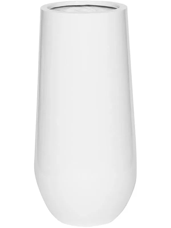Fiberstone Plant Pot 70cm Height 25cm Dia Nax M Glossy White