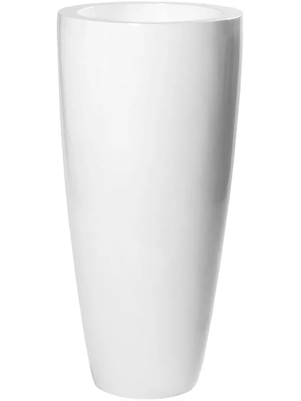 Fiberstone Plant Pot 80cm Height 29cm Dia Dax L Glossy White