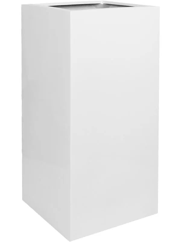 Fiberstone Plant Pot 80cm Height 38cm Dia Bouvy L Glossy White