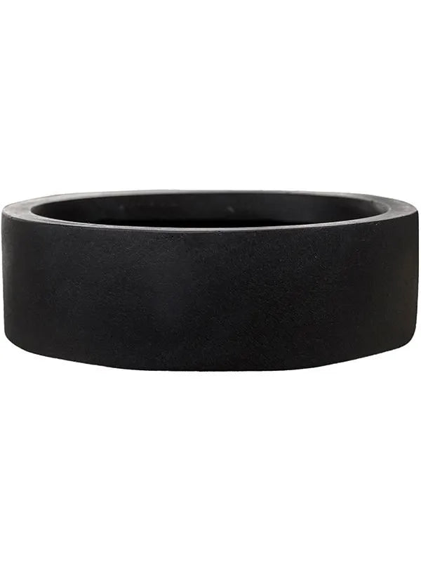 Fiberstone Plant Pot 9cm Height 28cm Dia Max low XS black