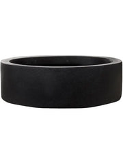 Fiberstone Plant Pot 9cm Height 28cm Dia Max low XS black